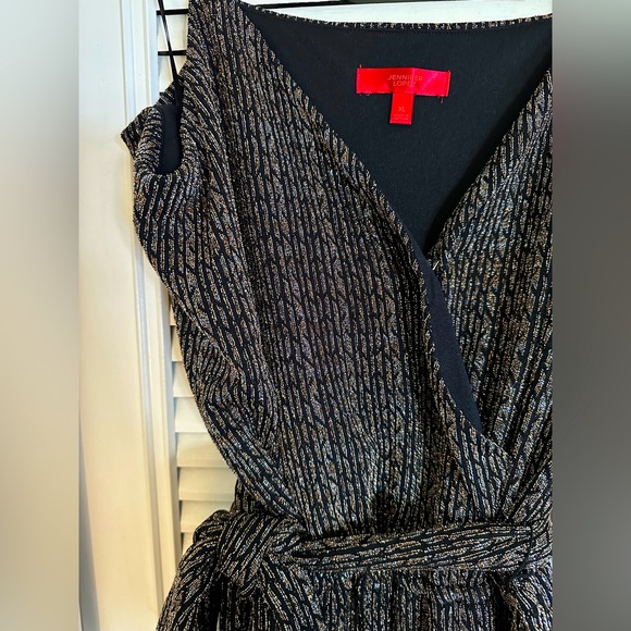 Jennifer Lopez-Women’s Wide Leg Metallic Jumpsuit-SIZE XLARGE-**WORN ONCE** - Picture 4 of 9